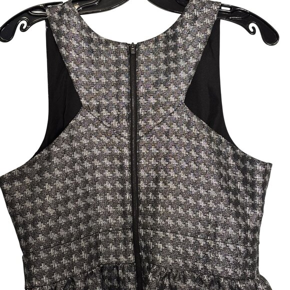Isani For Target Black & Silver Feminine Retro Style Houndstooth Sleeveless - Picture 7 of 15
